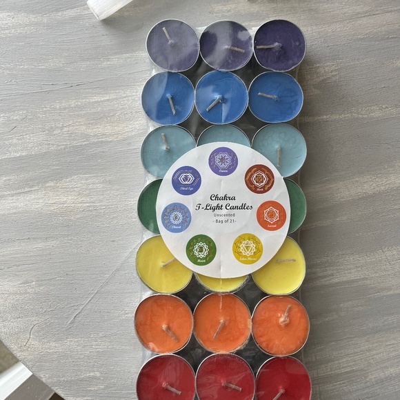 3 packages Chakras Tealight Candles - Picture 1 of 4